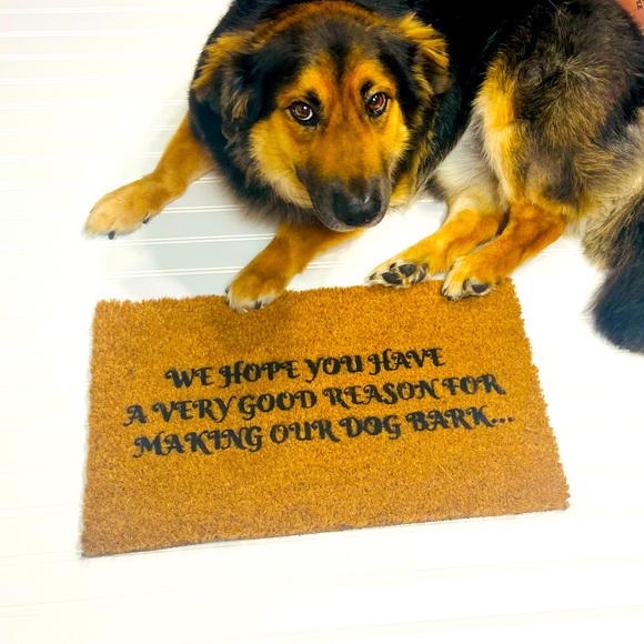 funny dog doormat